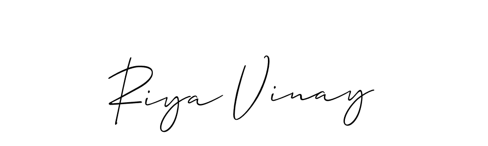 Allison_Script is a professional signature style that is perfect for those who want to add a touch of class to their signature. It is also a great choice for those who want to make their signature more unique. Get Riya Vinay name to fancy signature for free. Riya Vinay signature style 2 images and pictures png