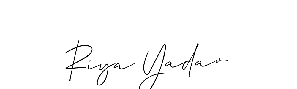 This is the best signature style for the Riya Yadav name. Also you like these signature font (Allison_Script). Mix name signature. Riya Yadav signature style 2 images and pictures png