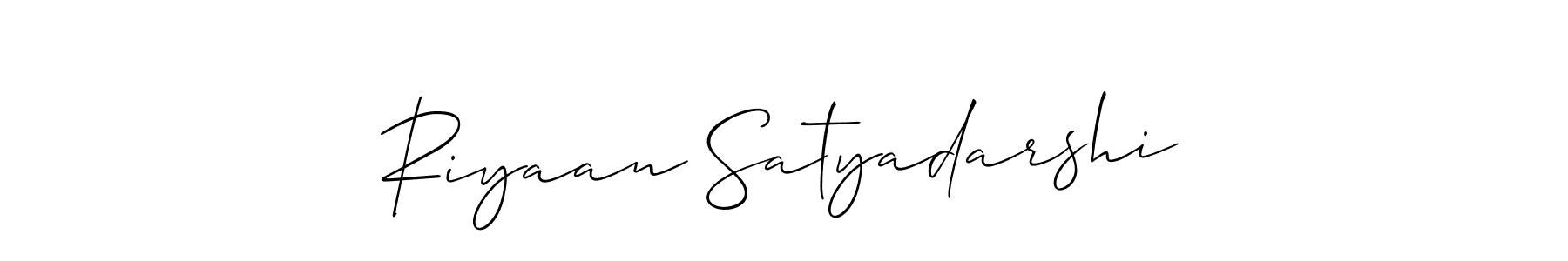 Make a beautiful signature design for name Riyaan Satyadarshi. With this signature (Allison_Script) style, you can create a handwritten signature for free. Riyaan Satyadarshi signature style 2 images and pictures png