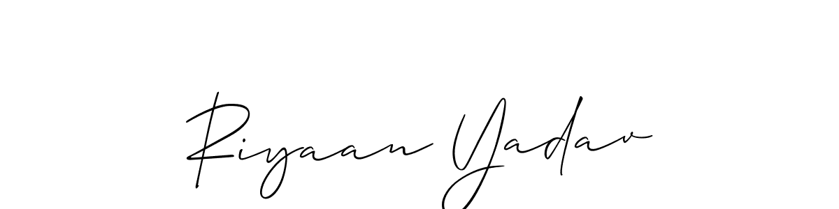 Make a short Riyaan Yadav signature style. Manage your documents anywhere anytime using Allison_Script. Create and add eSignatures, submit forms, share and send files easily. Riyaan Yadav signature style 2 images and pictures png