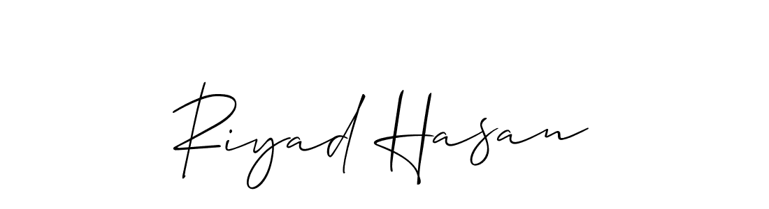Similarly Allison_Script is the best handwritten signature design. Signature creator online .You can use it as an online autograph creator for name Riyad Hasan. Riyad Hasan signature style 2 images and pictures png