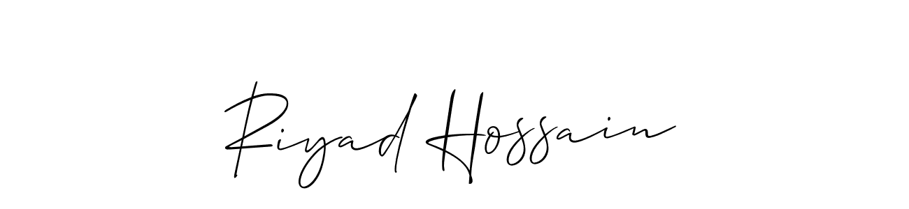 Riyad Hossain stylish signature style. Best Handwritten Sign (Allison_Script) for my name. Handwritten Signature Collection Ideas for my name Riyad Hossain. Riyad Hossain signature style 2 images and pictures png