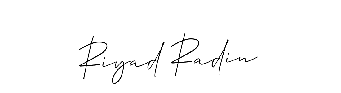 Riyad Radin stylish signature style. Best Handwritten Sign (Allison_Script) for my name. Handwritten Signature Collection Ideas for my name Riyad Radin. Riyad Radin signature style 2 images and pictures png