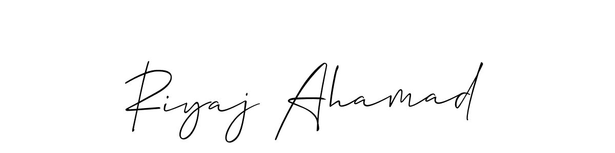 Design your own signature with our free online signature maker. With this signature software, you can create a handwritten (Allison_Script) signature for name Riyaj Ahamad. Riyaj Ahamad signature style 2 images and pictures png