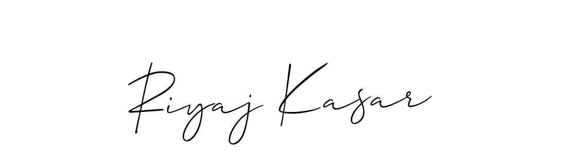 How to make Riyaj Kasar name signature. Use Allison_Script style for creating short signs online. This is the latest handwritten sign. Riyaj Kasar signature style 2 images and pictures png