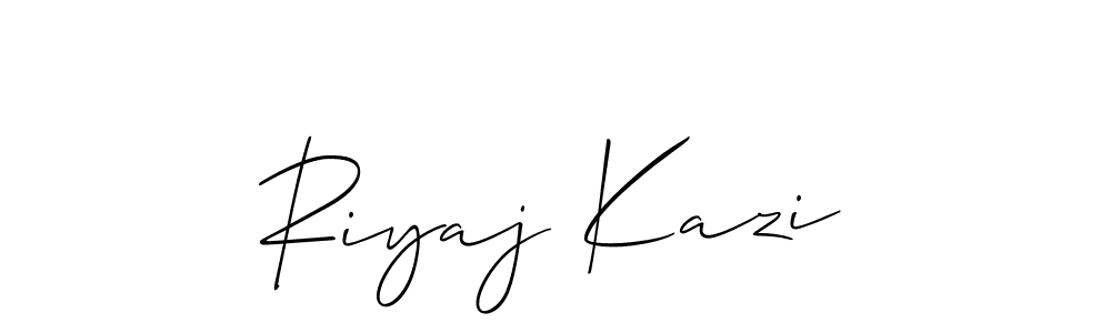 Design your own signature with our free online signature maker. With this signature software, you can create a handwritten (Allison_Script) signature for name Riyaj Kazi. Riyaj Kazi signature style 2 images and pictures png