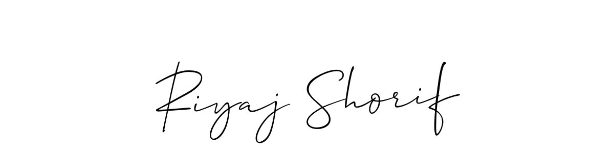 Riyaj Shorif stylish signature style. Best Handwritten Sign (Allison_Script) for my name. Handwritten Signature Collection Ideas for my name Riyaj Shorif. Riyaj Shorif signature style 2 images and pictures png