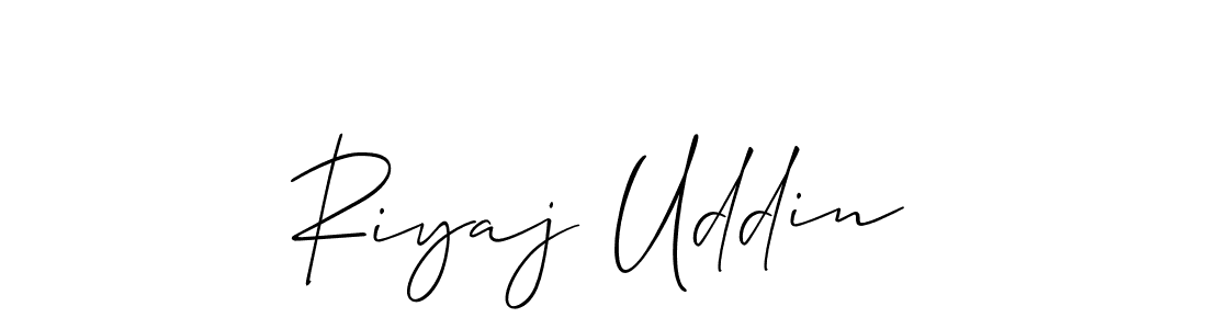 Create a beautiful signature design for name Riyaj Uddin. With this signature (Allison_Script) fonts, you can make a handwritten signature for free. Riyaj Uddin signature style 2 images and pictures png