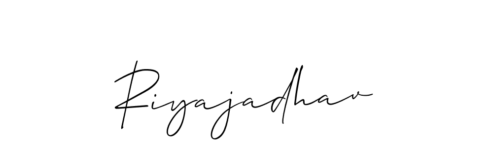 It looks lik you need a new signature style for name Riyajadhav. Design unique handwritten (Allison_Script) signature with our free signature maker in just a few clicks. Riyajadhav signature style 2 images and pictures png