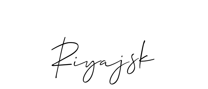 Make a beautiful signature design for name Riyajsk. Use this online signature maker to create a handwritten signature for free. Riyajsk signature style 2 images and pictures png