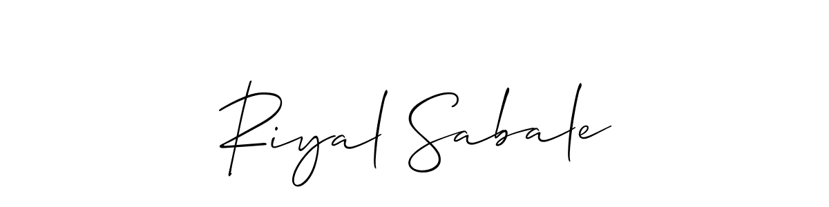 Riyal Sabale stylish signature style. Best Handwritten Sign (Allison_Script) for my name. Handwritten Signature Collection Ideas for my name Riyal Sabale. Riyal Sabale signature style 2 images and pictures png