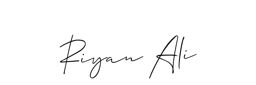 You should practise on your own different ways (Allison_Script) to write your name (Riyan Ali) in signature. don't let someone else do it for you. Riyan Ali signature style 2 images and pictures png