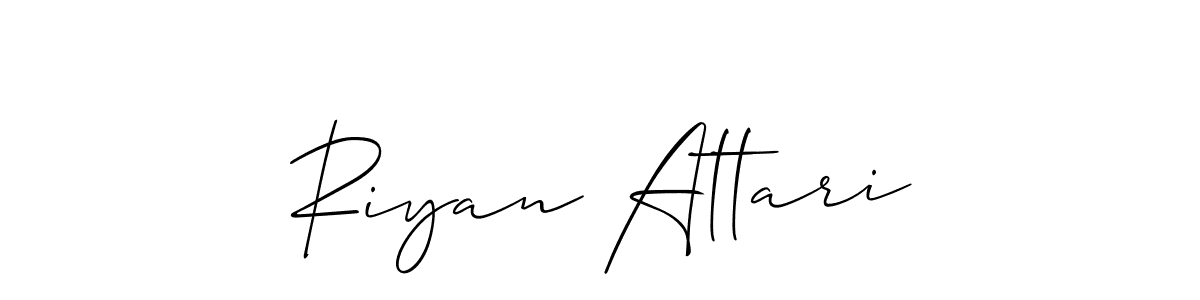 Riyan Attari stylish signature style. Best Handwritten Sign (Allison_Script) for my name. Handwritten Signature Collection Ideas for my name Riyan Attari. Riyan Attari signature style 2 images and pictures png