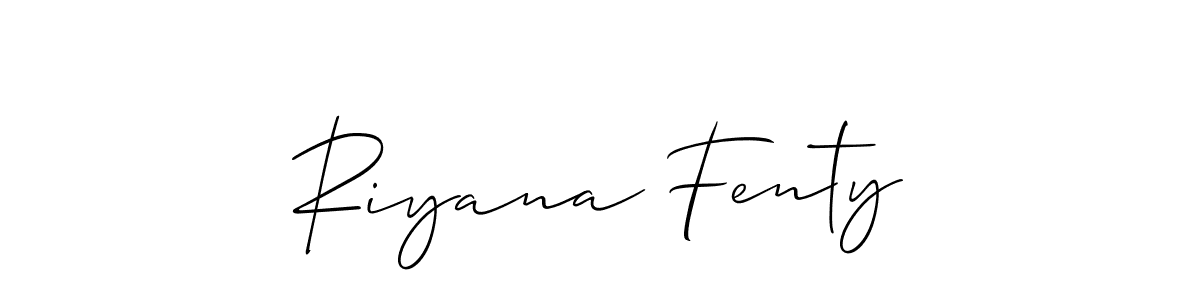 Allison_Script is a professional signature style that is perfect for those who want to add a touch of class to their signature. It is also a great choice for those who want to make their signature more unique. Get Riyana Fenty name to fancy signature for free. Riyana Fenty signature style 2 images and pictures png