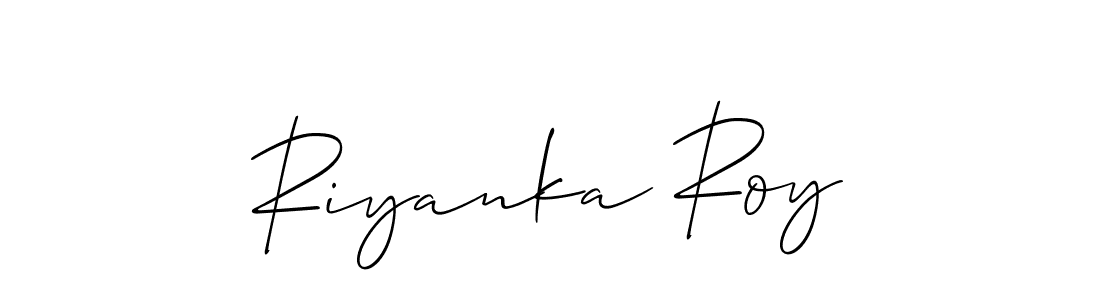 It looks lik you need a new signature style for name Riyanka Roy. Design unique handwritten (Allison_Script) signature with our free signature maker in just a few clicks. Riyanka Roy signature style 2 images and pictures png