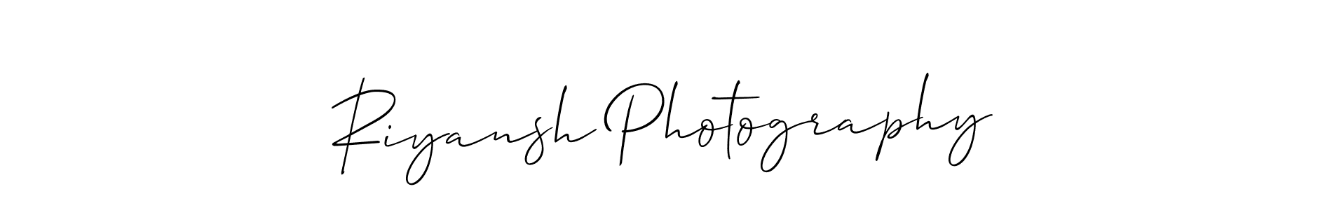 How to make Riyansh Photography name signature. Use Allison_Script style for creating short signs online. This is the latest handwritten sign. Riyansh Photography signature style 2 images and pictures png