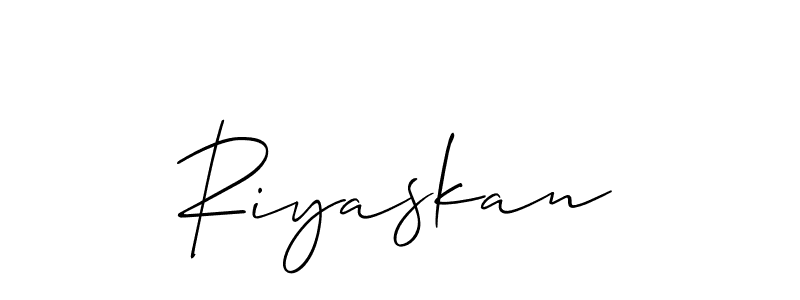 You can use this online signature creator to create a handwritten signature for the name Riyaskan. This is the best online autograph maker. Riyaskan signature style 2 images and pictures png