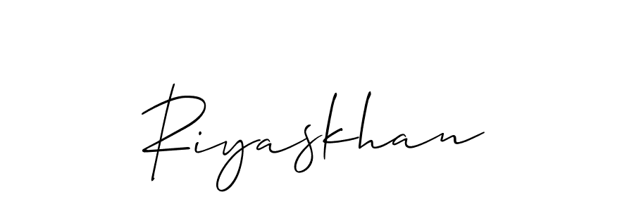 How to Draw Riyaskhan signature style? Allison_Script is a latest design signature styles for name Riyaskhan. Riyaskhan signature style 2 images and pictures png