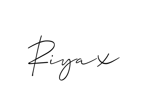 How to Draw Riyax signature style? Allison_Script is a latest design signature styles for name Riyax. Riyax signature style 2 images and pictures png