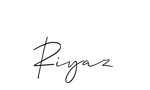 How to make Riyaz signature? Allison_Script is a professional autograph style. Create handwritten signature for Riyaz name. Riyaz signature style 2 images and pictures png