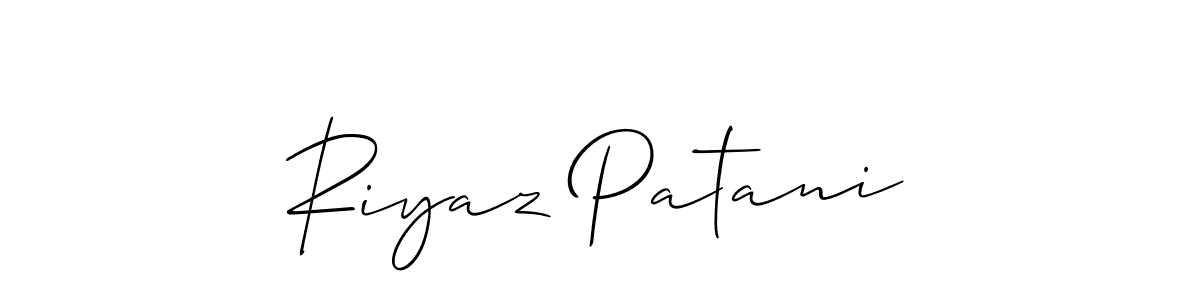 Use a signature maker to create a handwritten signature online. With this signature software, you can design (Allison_Script) your own signature for name Riyaz Patani. Riyaz Patani signature style 2 images and pictures png