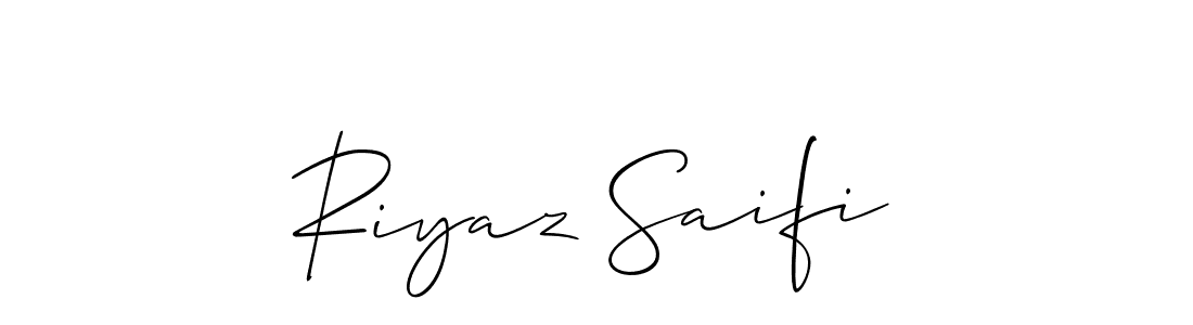 Design your own signature with our free online signature maker. With this signature software, you can create a handwritten (Allison_Script) signature for name Riyaz Saifi. Riyaz Saifi signature style 2 images and pictures png