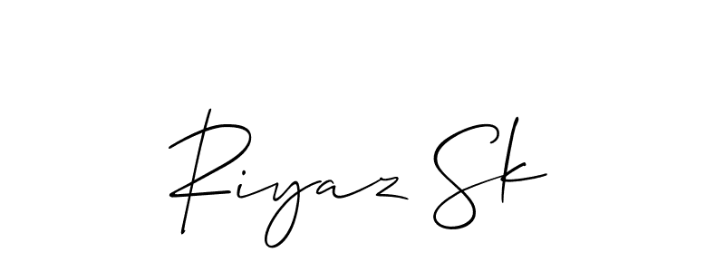 Riyaz Sk stylish signature style. Best Handwritten Sign (Allison_Script) for my name. Handwritten Signature Collection Ideas for my name Riyaz Sk. Riyaz Sk signature style 2 images and pictures png