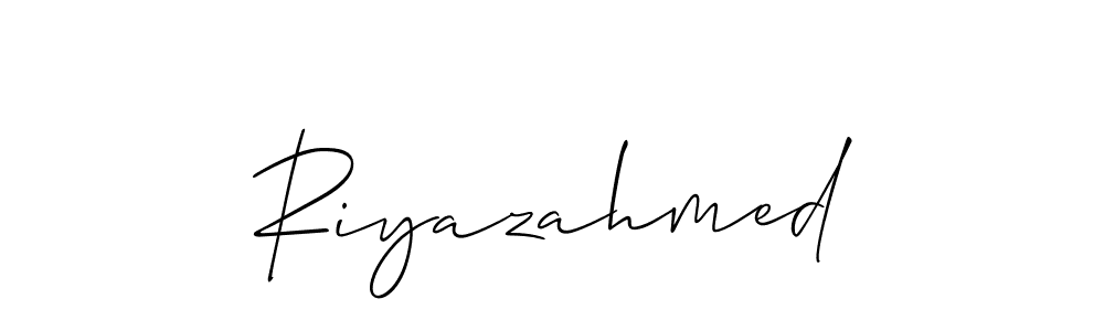 Allison_Script is a professional signature style that is perfect for those who want to add a touch of class to their signature. It is also a great choice for those who want to make their signature more unique. Get Riyazahmed name to fancy signature for free. Riyazahmed signature style 2 images and pictures png