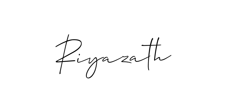 Allison_Script is a professional signature style that is perfect for those who want to add a touch of class to their signature. It is also a great choice for those who want to make their signature more unique. Get Riyazath name to fancy signature for free. Riyazath signature style 2 images and pictures png