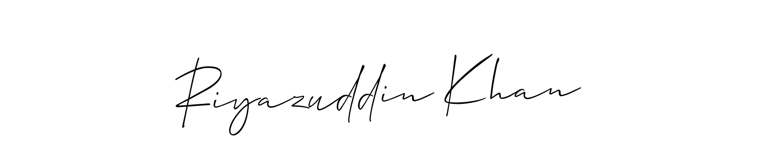 Design your own signature with our free online signature maker. With this signature software, you can create a handwritten (Allison_Script) signature for name Riyazuddin Khan. Riyazuddin Khan signature style 2 images and pictures png