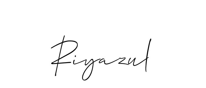 Make a beautiful signature design for name Riyazul. With this signature (Allison_Script) style, you can create a handwritten signature for free. Riyazul signature style 2 images and pictures png