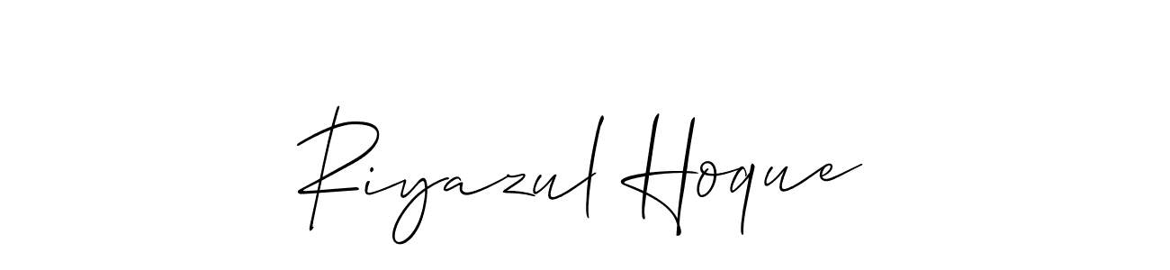 It looks lik you need a new signature style for name Riyazul Hoque. Design unique handwritten (Allison_Script) signature with our free signature maker in just a few clicks. Riyazul Hoque signature style 2 images and pictures png