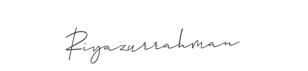 How to Draw Riyazurrahman signature style? Allison_Script is a latest design signature styles for name Riyazurrahman. Riyazurrahman signature style 2 images and pictures png