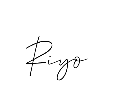 Make a short Riyo signature style. Manage your documents anywhere anytime using Allison_Script. Create and add eSignatures, submit forms, share and send files easily. Riyo signature style 2 images and pictures png