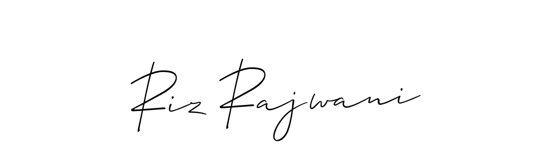 if you are searching for the best signature style for your name Riz Rajwani. so please give up your signature search. here we have designed multiple signature styles  using Allison_Script. Riz Rajwani signature style 2 images and pictures png