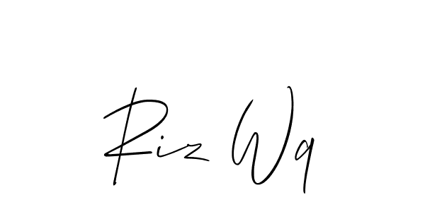 How to Draw Riz Wq signature style? Allison_Script is a latest design signature styles for name Riz Wq. Riz Wq signature style 2 images and pictures png