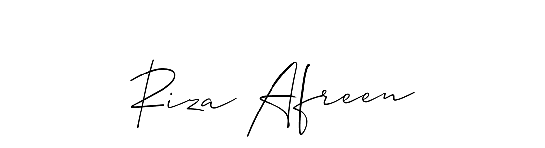Create a beautiful signature design for name Riza Afreen. With this signature (Allison_Script) fonts, you can make a handwritten signature for free. Riza Afreen signature style 2 images and pictures png
