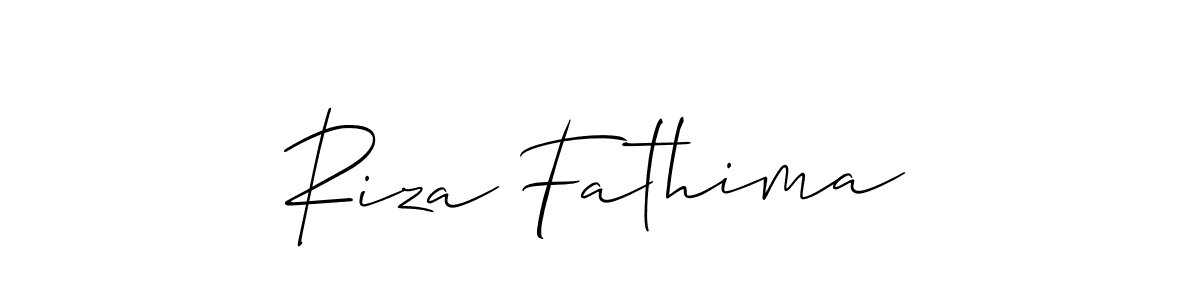 Also You can easily find your signature by using the search form. We will create Riza Fathima name handwritten signature images for you free of cost using Allison_Script sign style. Riza Fathima signature style 2 images and pictures png