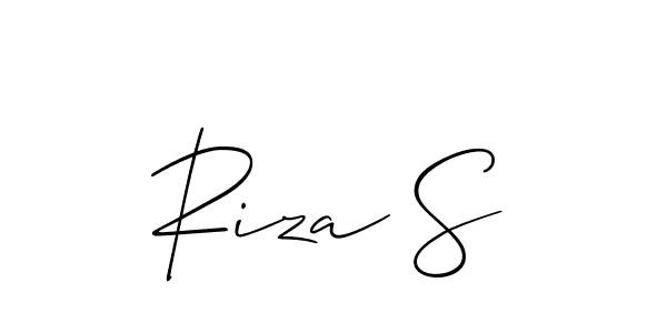 Create a beautiful signature design for name Riza S. With this signature (Allison_Script) fonts, you can make a handwritten signature for free. Riza S signature style 2 images and pictures png