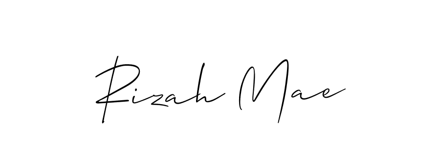 Design your own signature with our free online signature maker. With this signature software, you can create a handwritten (Allison_Script) signature for name Rizah Mae. Rizah Mae signature style 2 images and pictures png
