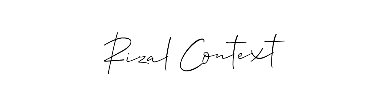 Once you've used our free online signature maker to create your best signature Allison_Script style, it's time to enjoy all of the benefits that Rizal Context name signing documents. Rizal Context signature style 2 images and pictures png