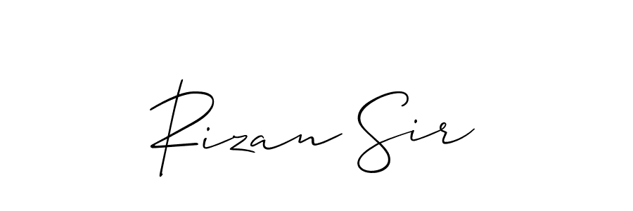 You should practise on your own different ways (Allison_Script) to write your name (Rizan Sir) in signature. don't let someone else do it for you. Rizan Sir signature style 2 images and pictures png