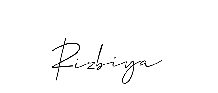 Also You can easily find your signature by using the search form. We will create Rizbiya name handwritten signature images for you free of cost using Allison_Script sign style. Rizbiya signature style 2 images and pictures png