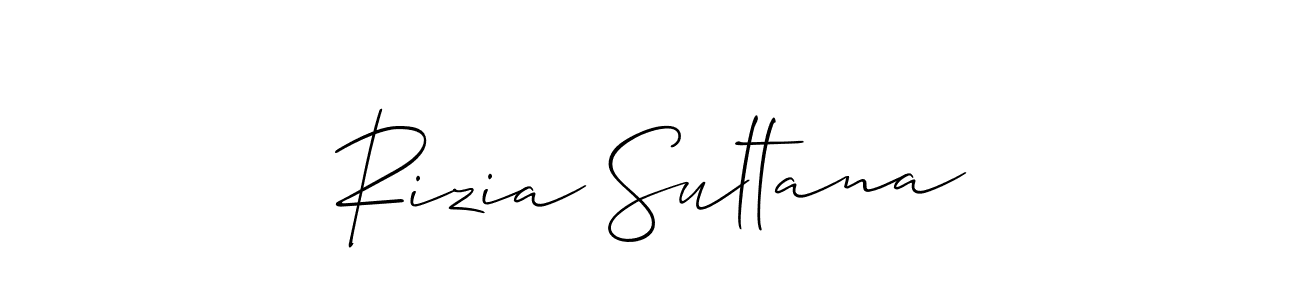 Make a short Rizia Sultana signature style. Manage your documents anywhere anytime using Allison_Script. Create and add eSignatures, submit forms, share and send files easily. Rizia Sultana signature style 2 images and pictures png