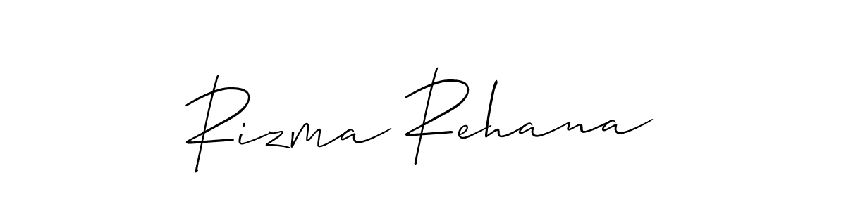 if you are searching for the best signature style for your name Rizma Rehana. so please give up your signature search. here we have designed multiple signature styles  using Allison_Script. Rizma Rehana signature style 2 images and pictures png
