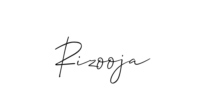 Design your own signature with our free online signature maker. With this signature software, you can create a handwritten (Allison_Script) signature for name Rizooja. Rizooja signature style 2 images and pictures png