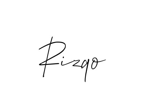 Also we have Rizqo name is the best signature style. Create professional handwritten signature collection using Allison_Script autograph style. Rizqo signature style 2 images and pictures png