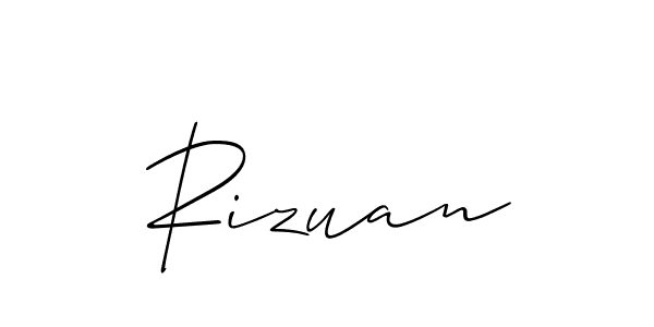 Make a beautiful signature design for name Rizuan. With this signature (Allison_Script) style, you can create a handwritten signature for free. Rizuan signature style 2 images and pictures png