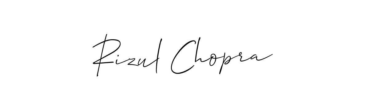 Rizul Chopra stylish signature style. Best Handwritten Sign (Allison_Script) for my name. Handwritten Signature Collection Ideas for my name Rizul Chopra. Rizul Chopra signature style 2 images and pictures png