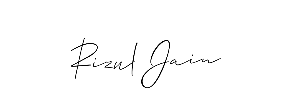 Similarly Allison_Script is the best handwritten signature design. Signature creator online .You can use it as an online autograph creator for name Rizul Jain. Rizul Jain signature style 2 images and pictures png